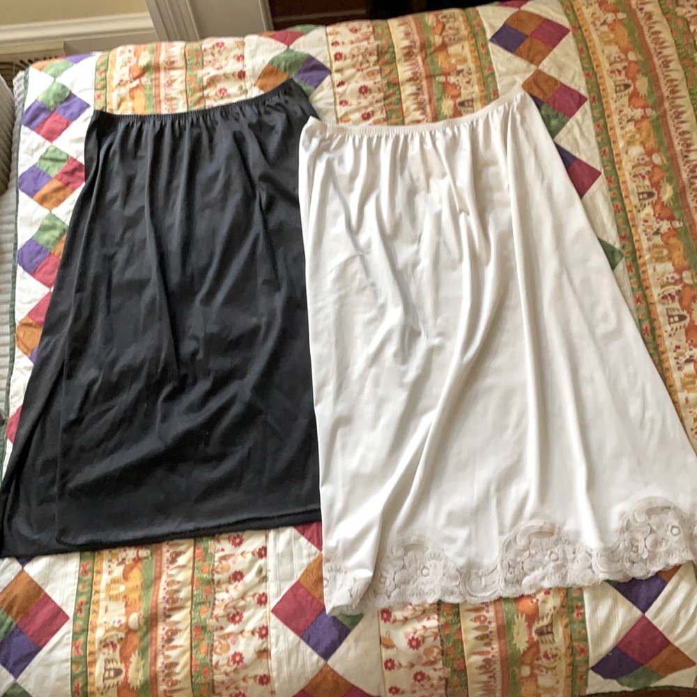 2 VINTAGE SLIP SKIRTS